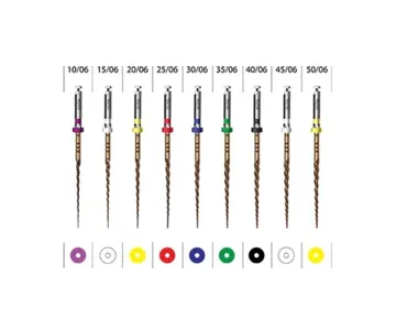 فایل روتاری طلایی تیپر ثابت 6% طول25 اندوارت – Touch Gold Rotary File Incidental