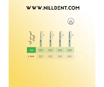 فرز الماسی تیپر سر گرد کوتاه دیا ایتالیا (Round end taper 197) کد 197