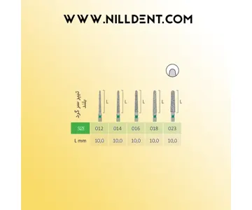 فرز الماسی تیپر سر گرد بلند دیا ایتالیا (Round end taper 199) کد 199