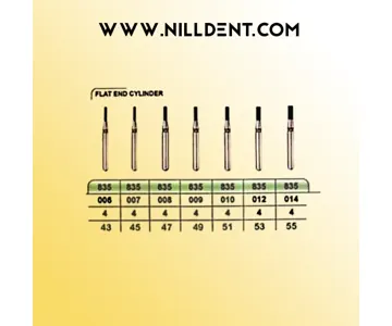 فرز فیشور کوتاه (Flat End Cylinder) الماسه تراش Mr.D مستر دندان کد 835