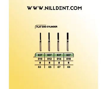 فرز فیشور بلند (Flat End Cylinder) الماسه تراش Mr.D مستر دندان کد 837