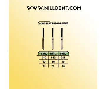 فرز فیشور خیلی بلند (Long Flat End Cylinder) الماسه تراش Mr.D مستر دندان کد 837L