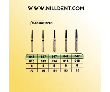 فرز فلت اند تیپر (Flat End Taper) الماسه تراش Mr.D مستر دندان کد 847