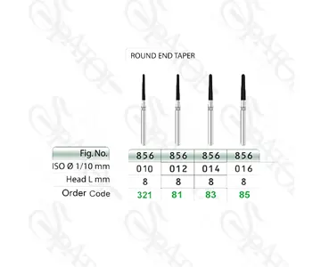 فرز الماسی توربین تراش ROUND END TAPER 856  تیزکاوان TEES KAVAN