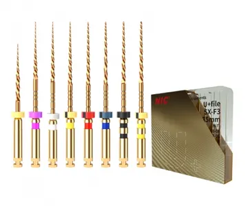 فایل روتاری U+ NIC – فایل نیکل-تیتانیوم طلایی برای آمادهسازی کانال ریشه با طراحی مشابه ProTaper